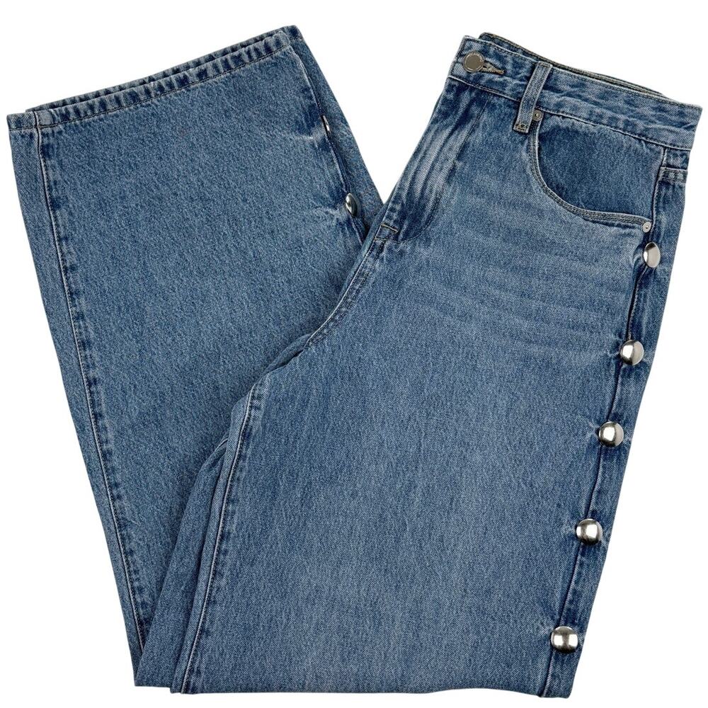 BLANKNYC The Franklin Wide Leg Studded Jeans Size 30 Y2K 90s Glam
